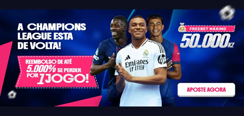 FALHOU SÓ 1 JOGO? A ElephantBet dá-te uma aposta grátis de até 50.000 Kz